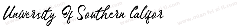 University Of Southern California字体转换